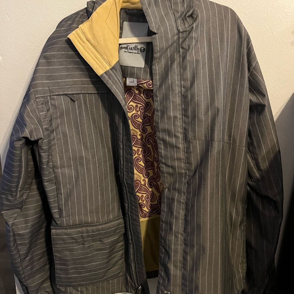 Planet Earth Striped Gray Jacket